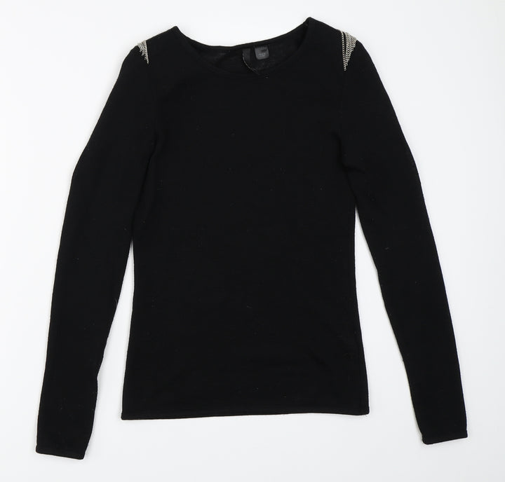 H&M Womens Black   Pullover Jumper Size 10