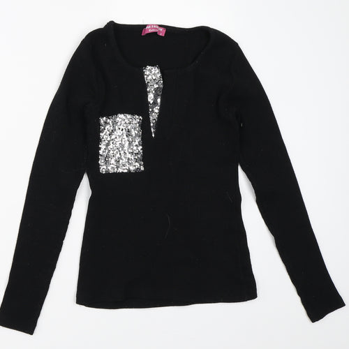 Dima Fashion Womens Black   Pullover Jumper Size S