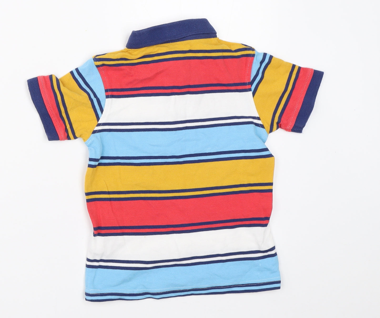 George Boys Blue Striped  Basic Polo Size 4-5 Years