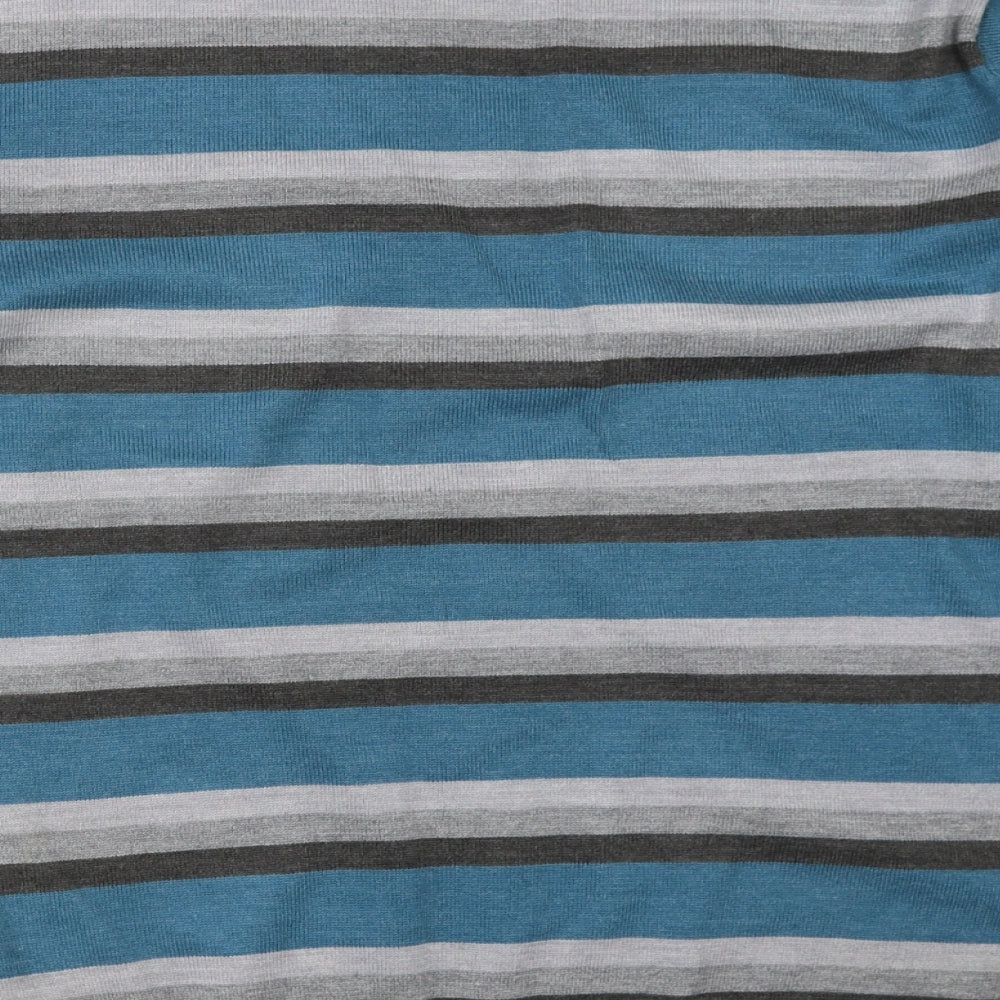 Cedar Wood State Mens Blue Striped  Pullover Jumper Size 2XL