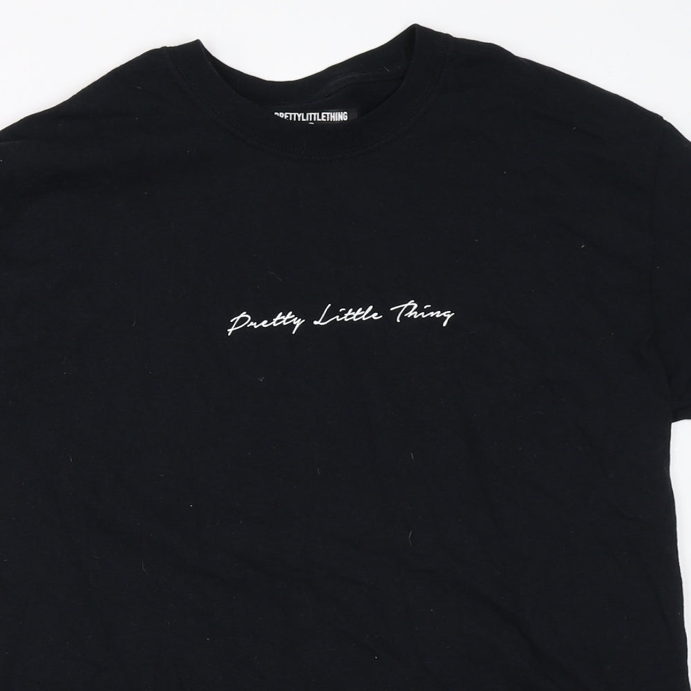 PRETTYLITTLETHING Womens Black   Basic T-Shirt Size S