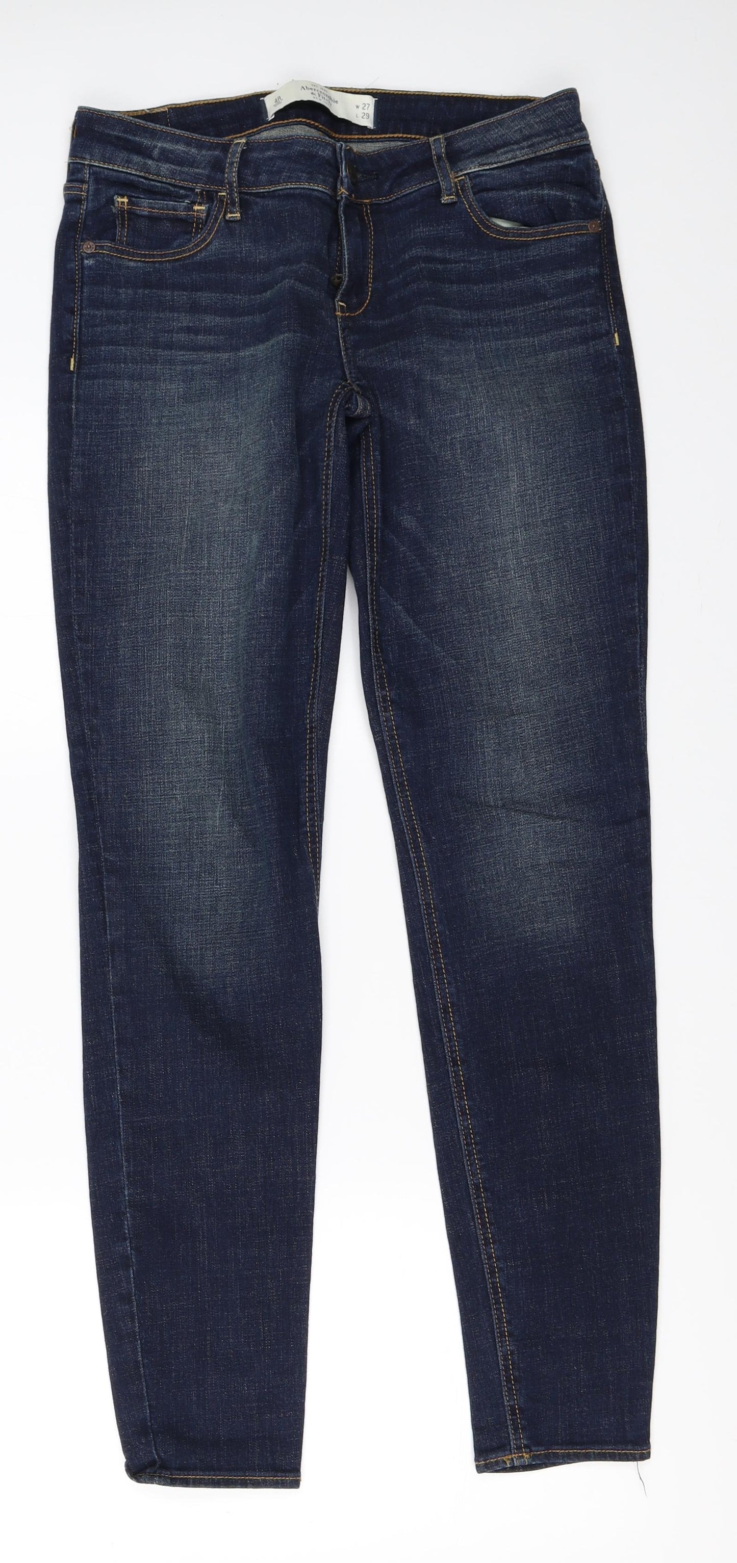 Abercrombie & Fitch Womens Blue  Denim Skinny Jeans Size 27 in L29 in