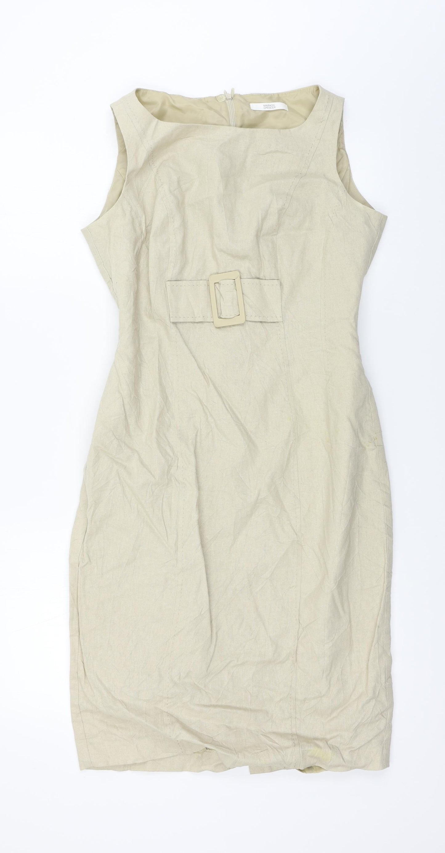 Marks and Spencer  Womens Beige   A-Line  Size 12