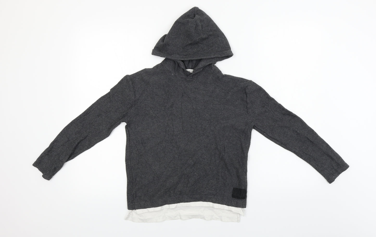 H&M  Boys Grey   Pullover Hoodie Size 8-9 Years