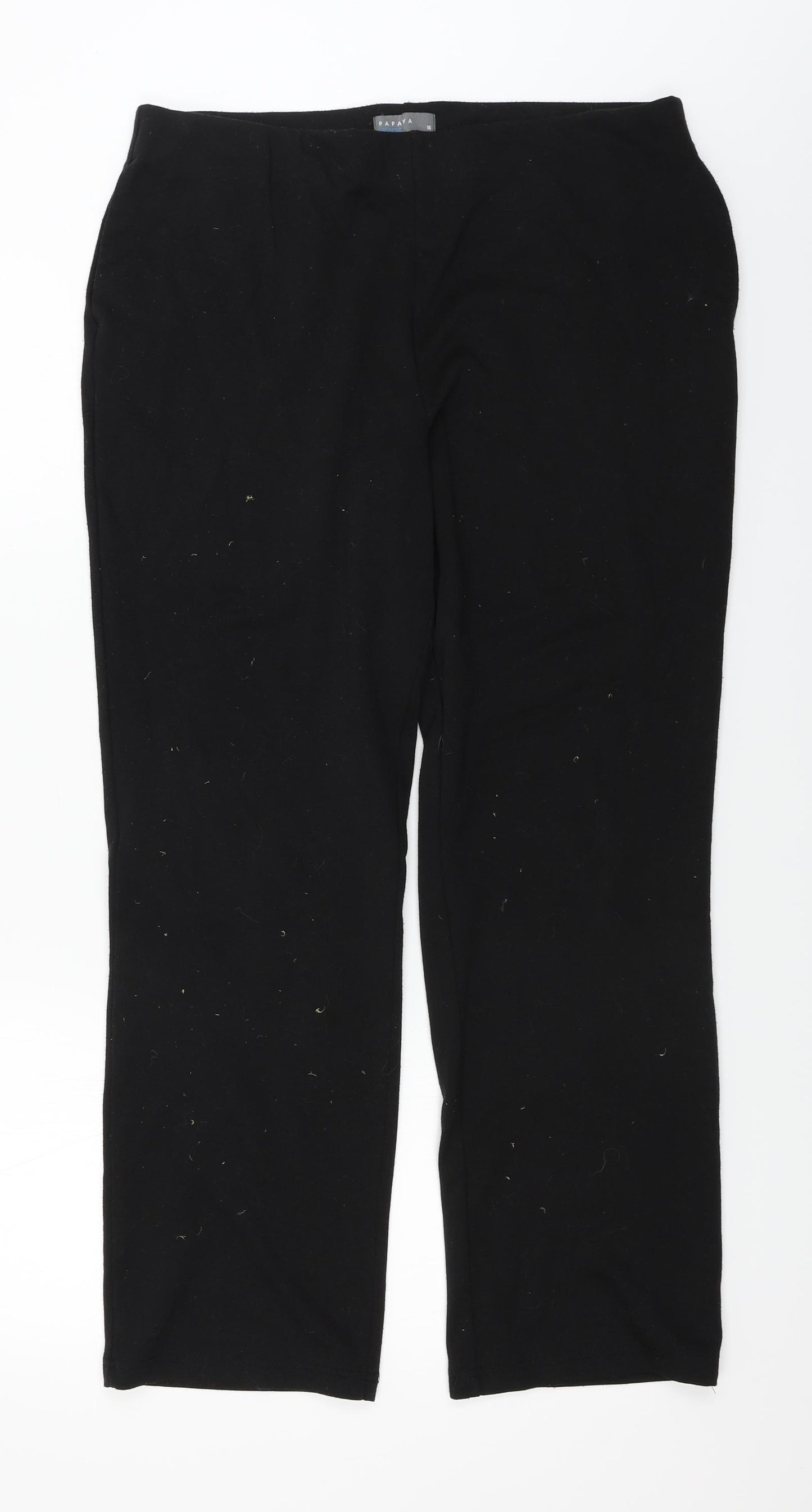 Papaya Womens Black   Trousers  Size 16 L24 in