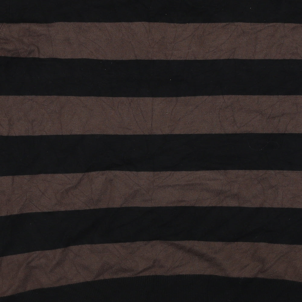 TU Womens Brown Striped  Pullover Jumper Size 18