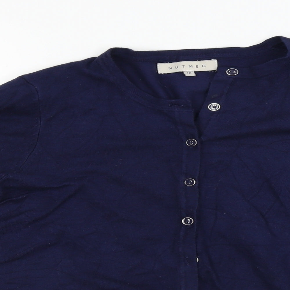 Nutmeg  Womens Blue   Cardigan Jumper Size 10