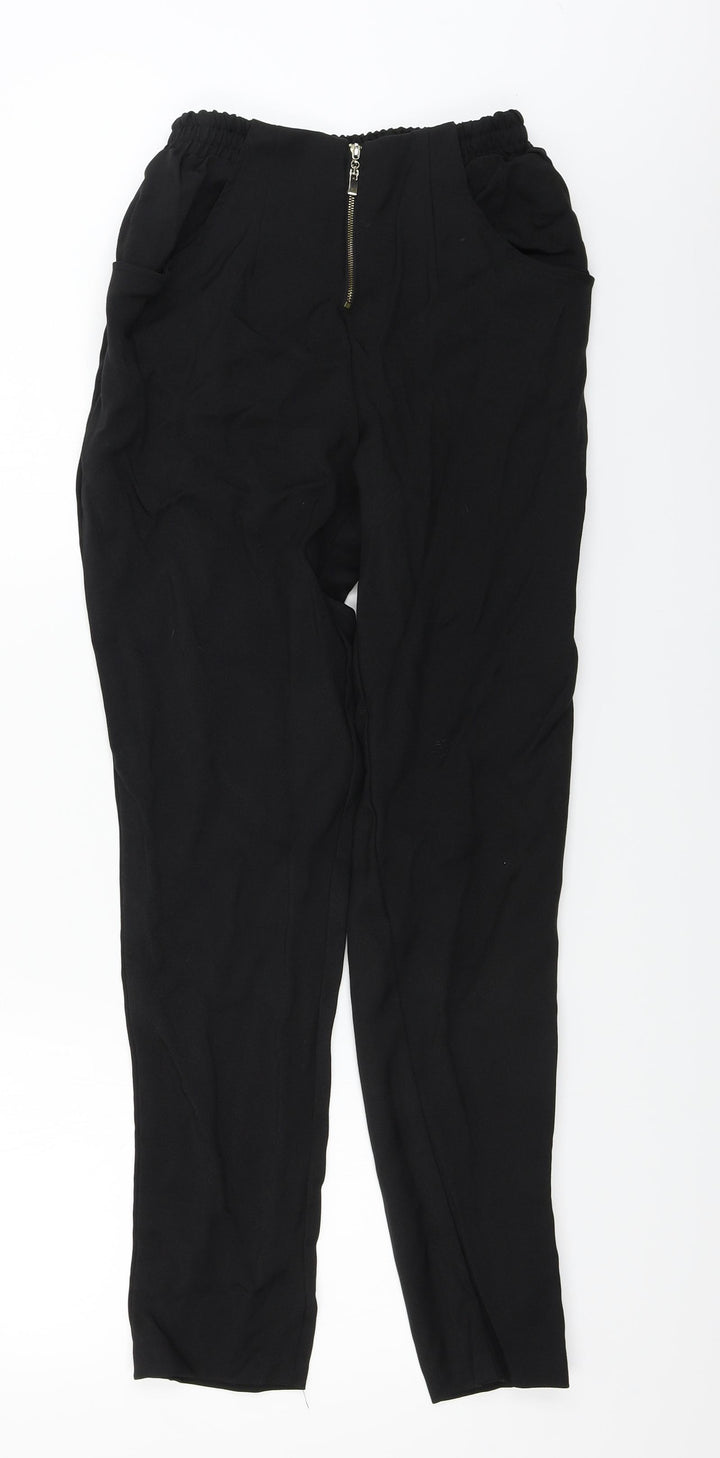 Missguided Womens Black Trousers Size 8 L25 in