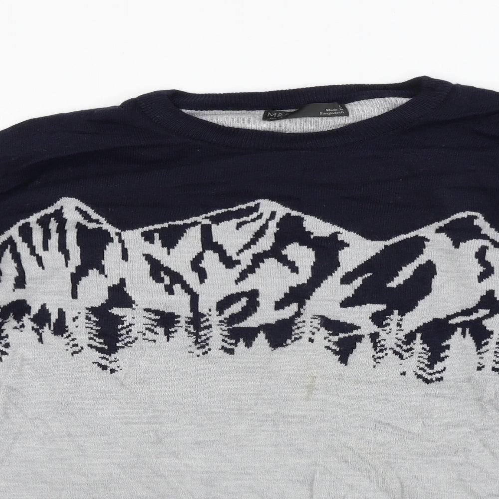 Marks and Spencer  Mens Grey   Pullover Jumper Size L