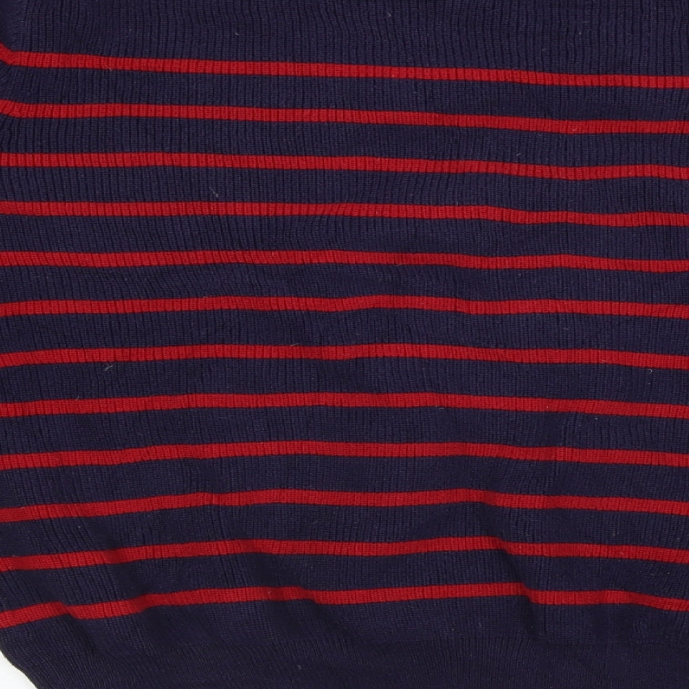 Ralph Lauren  Mens Blue Striped  Pullover Jumper Size L