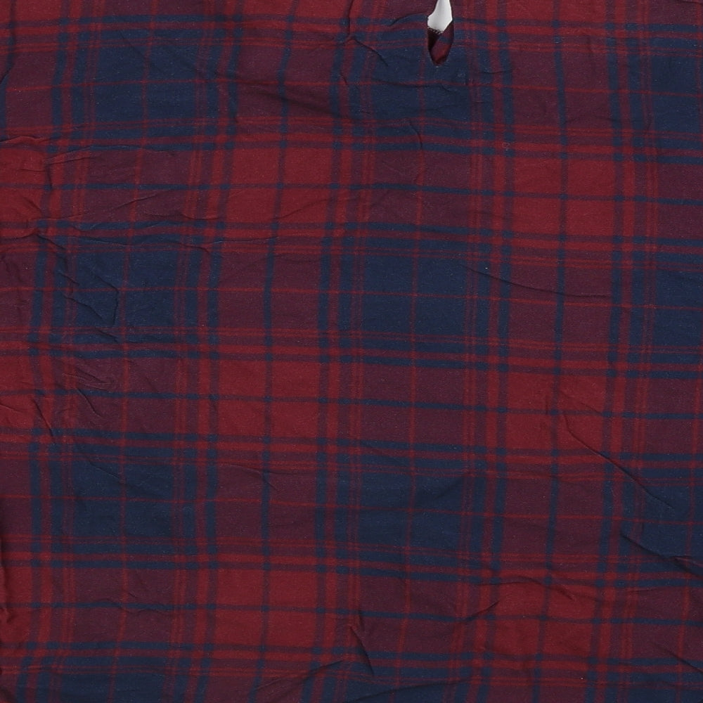 George  Womens Red Check  Basic T-Shirt Size 18
