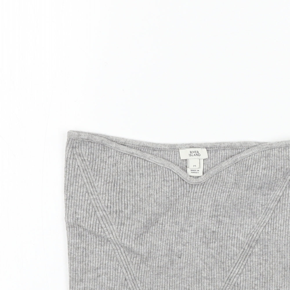 River Island  Womens Grey   Basic T-Shirt Size M