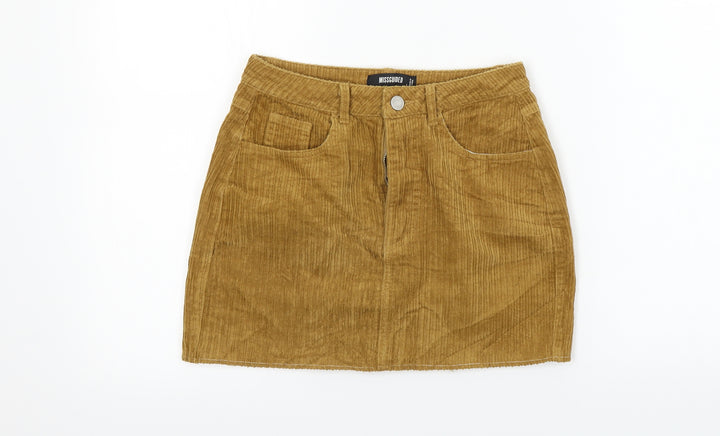 Missguided Womens Brown A-Line Skirt Size 6