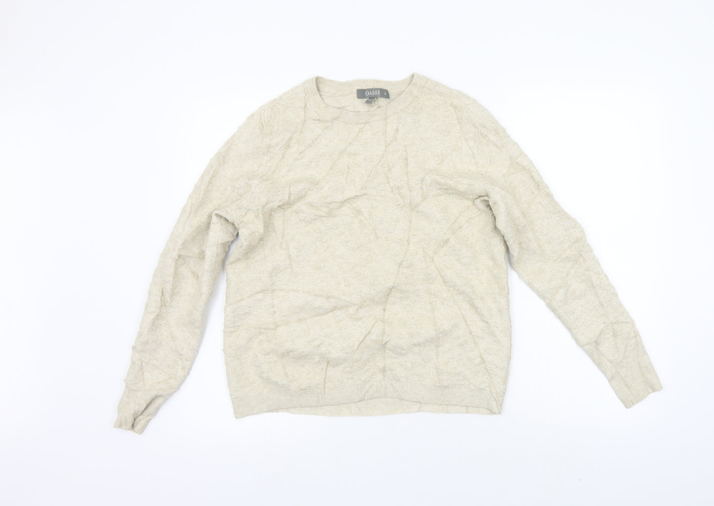 Oasis Womens Beige   Pullover Jumper Size M
