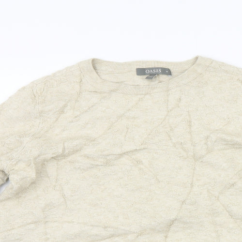 Oasis Womens Beige   Pullover Jumper Size M