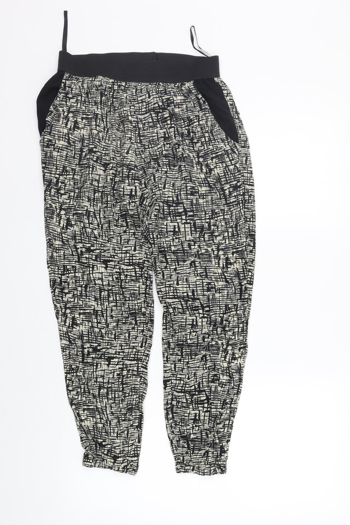 River Island Womens Beige Geometric Jegging Trousers Size 8 L33 in