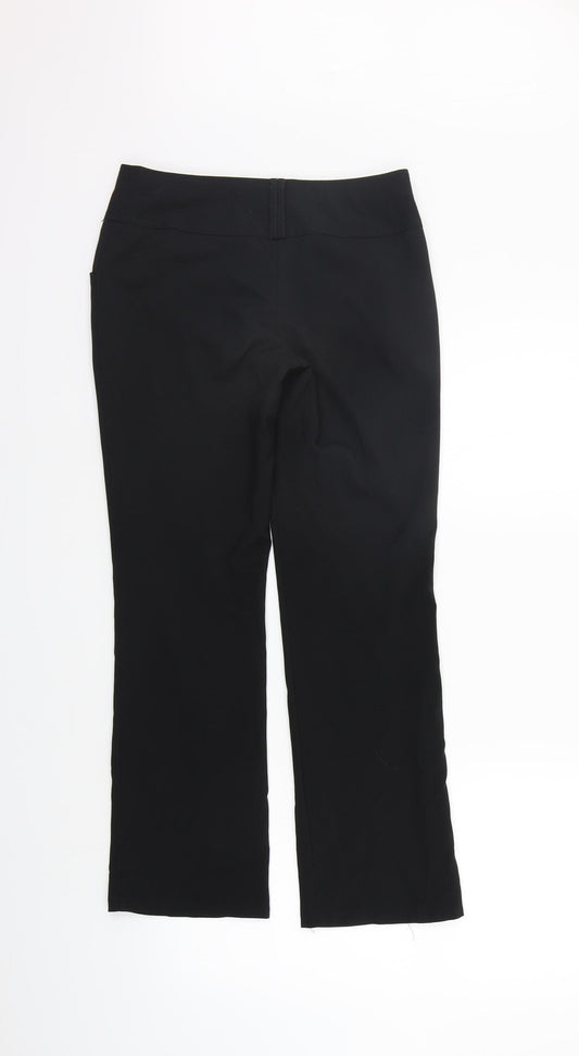 Front view of George girls’ black chino trousers, size 11-12, years