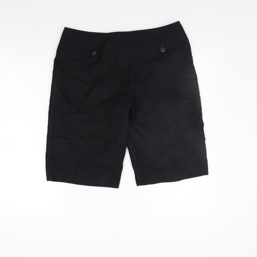 Marks and Spencer Womens Black Houndstooth  Chino Shorts Size 12