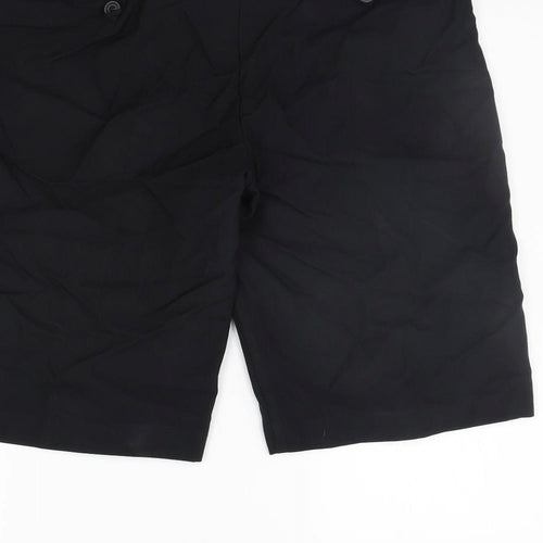 Marks and Spencer Womens Black Houndstooth  Chino Shorts Size 12