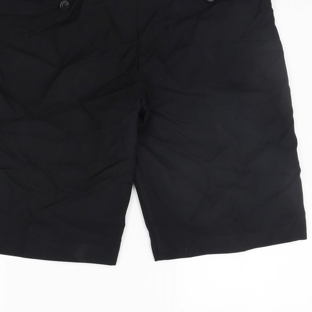 Marks and Spencer Womens Black Houndstooth  Chino Shorts Size 12