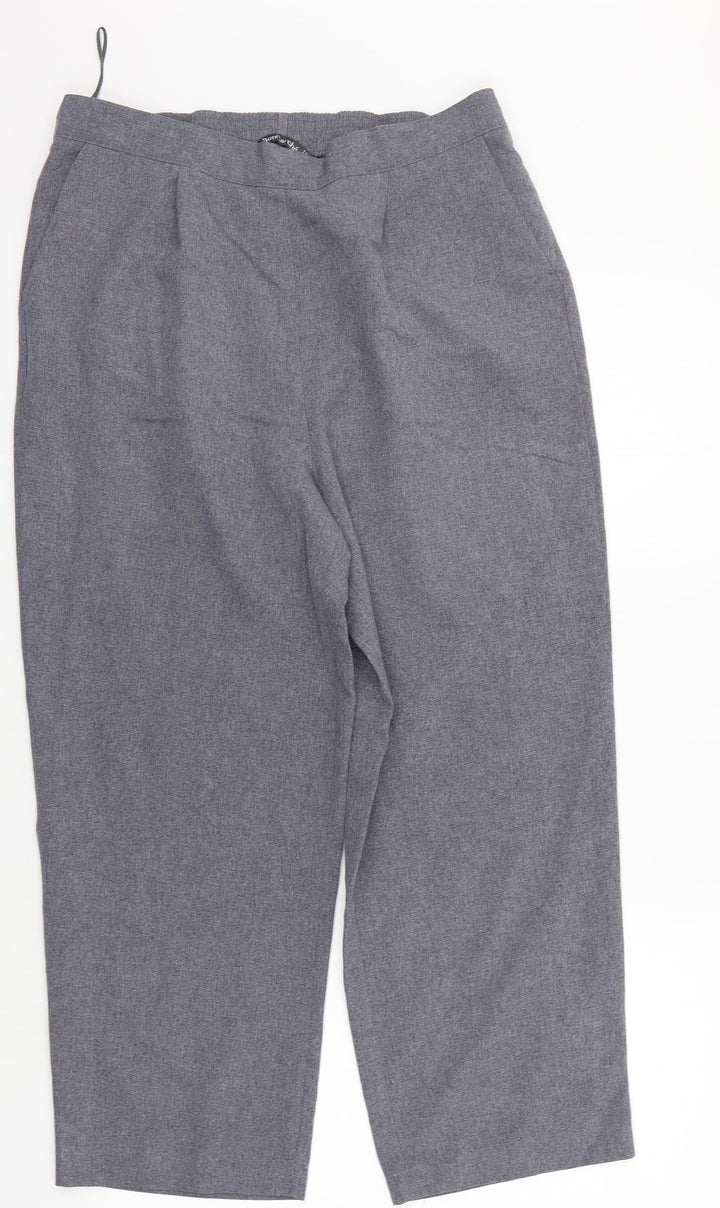 Bonmarché Womens Grey Trousers Size 14 L23 in