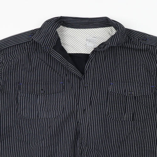 NEXT Mens Black Polka Dot   Button-Up Size XL