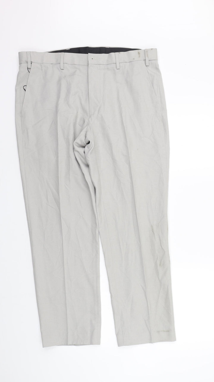 Marks and Spencer Mens Grey    Suit Trousers Size 36 L29 in - washable mark