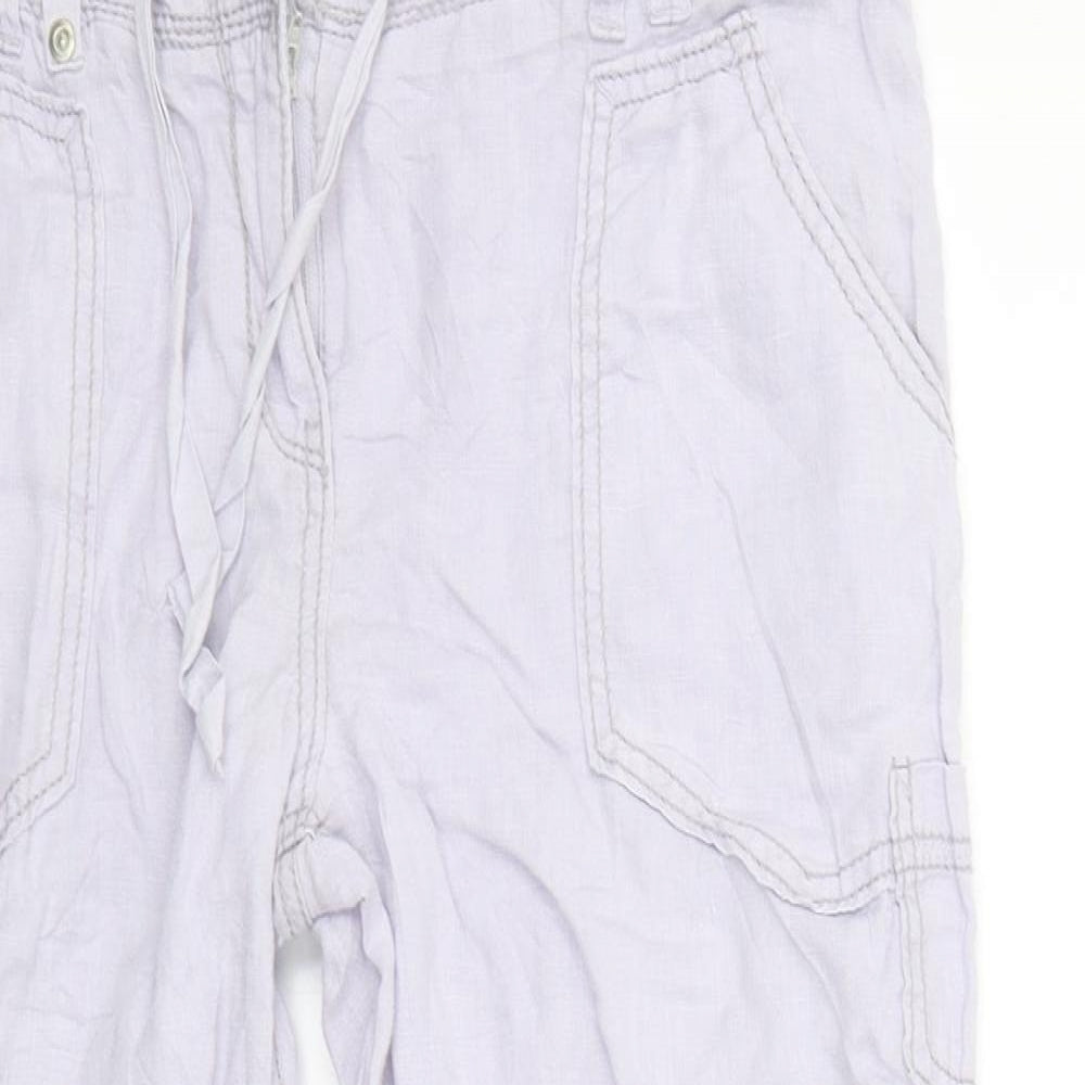 Marks and Spencer Womens Purple   Cropped Trousers Size 12 L21 in