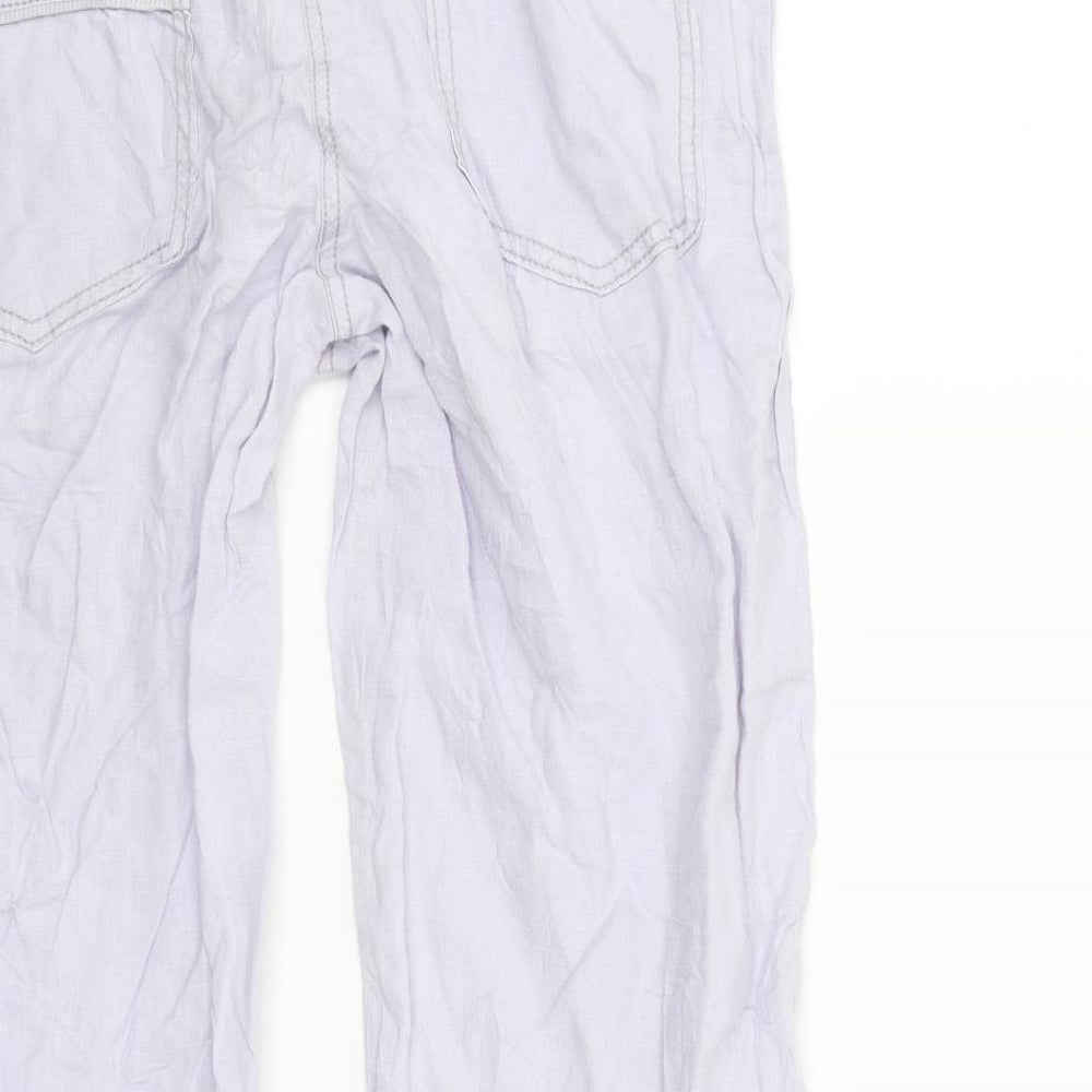 Marks and Spencer Womens Purple   Cropped Trousers Size 12 L21 in
