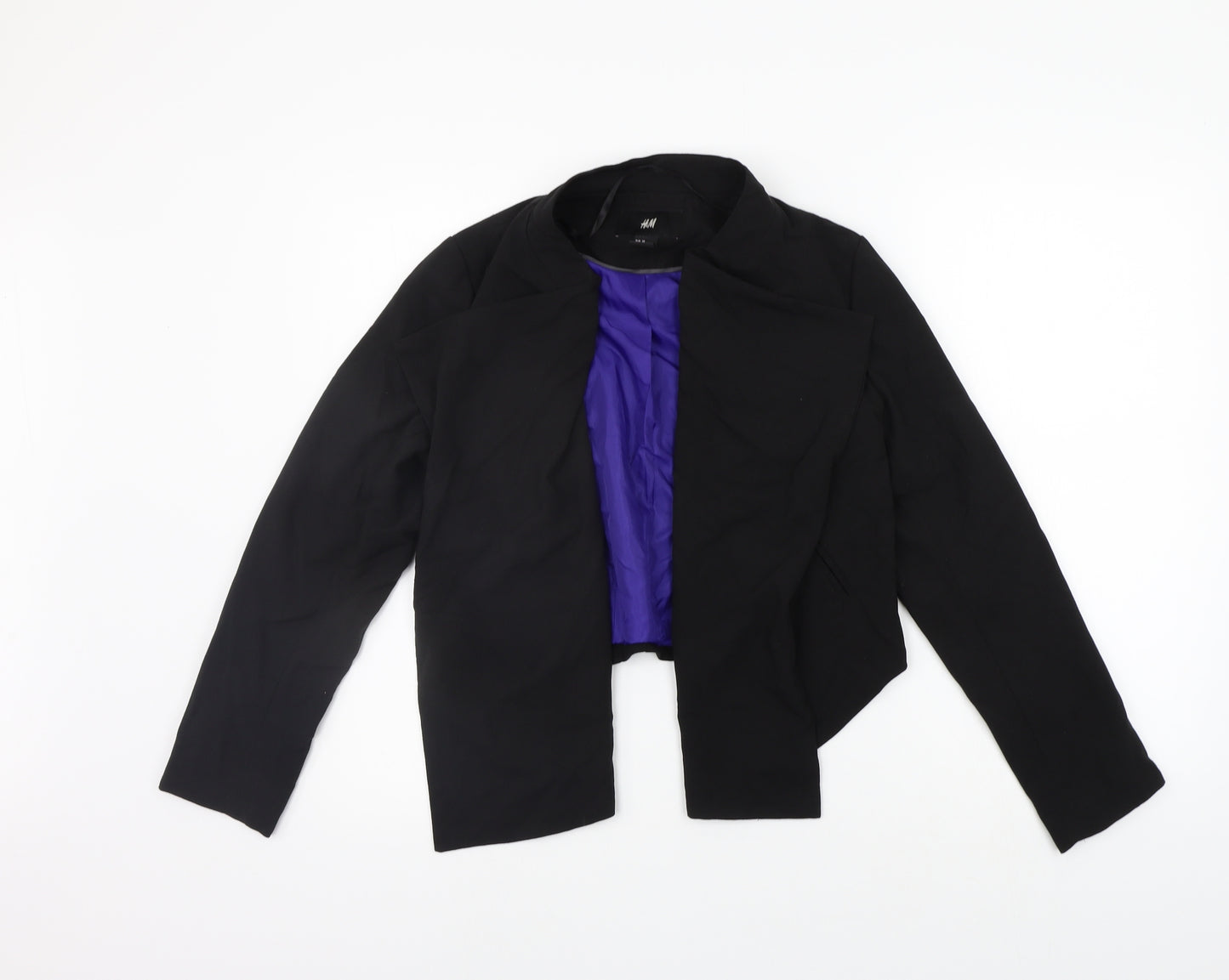 H&M Womens Black   Gilet Blazer Size 10