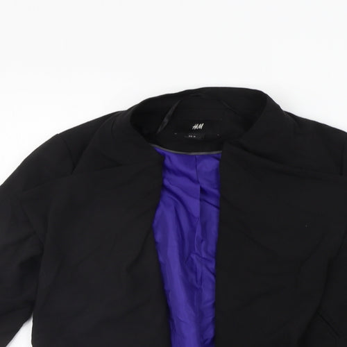 H&M Womens Black   Gilet Blazer Size 10