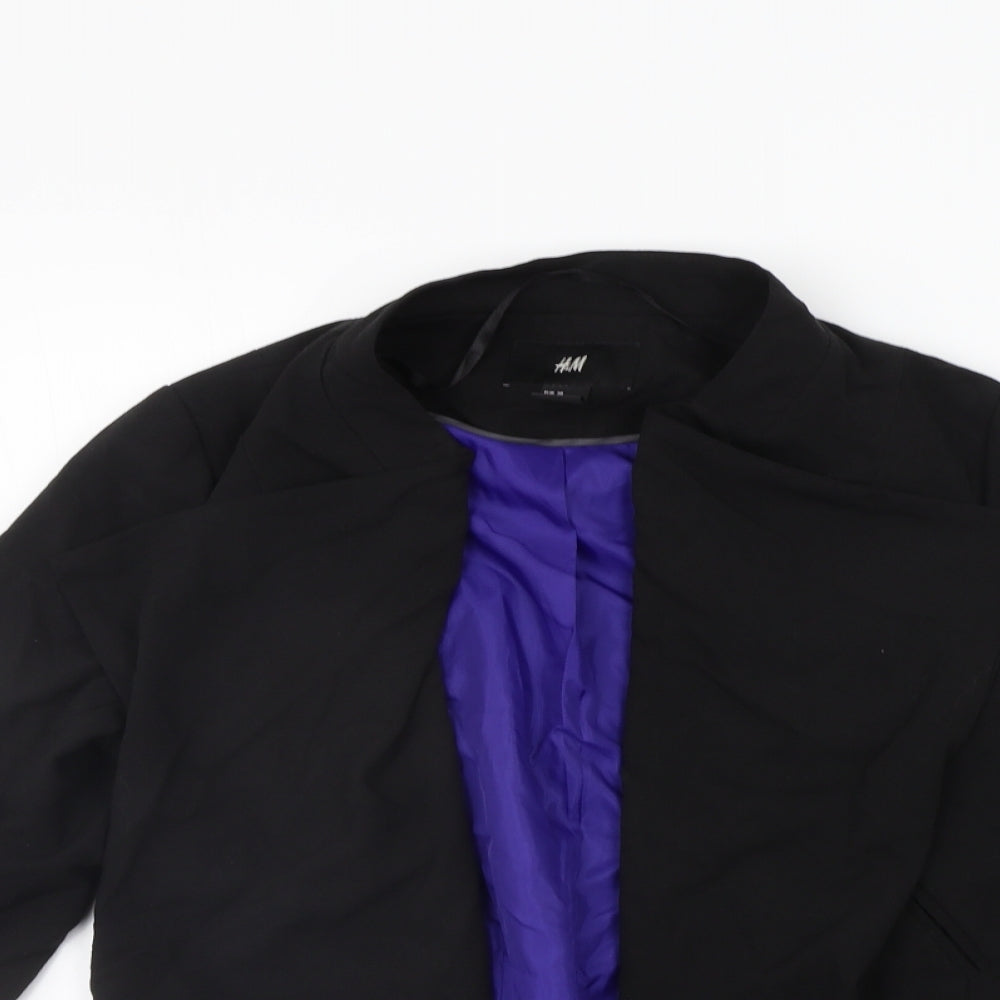 H&M Womens Black   Gilet Blazer Size 10