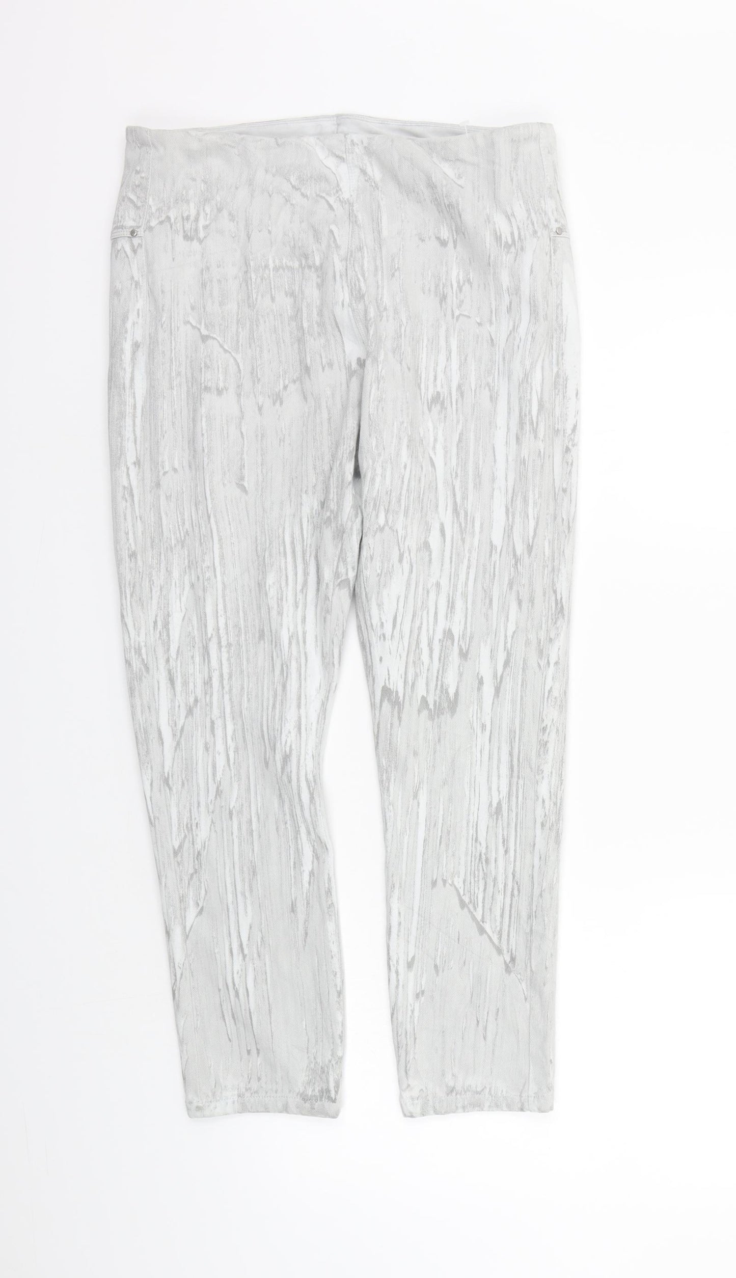 Lyssé Womens Grey Geometric  Harem Leggings Size L L23 in