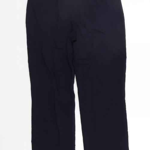Marks and Spencer Womens Blue Houndstooth  Trousers  Size 8 L23 in