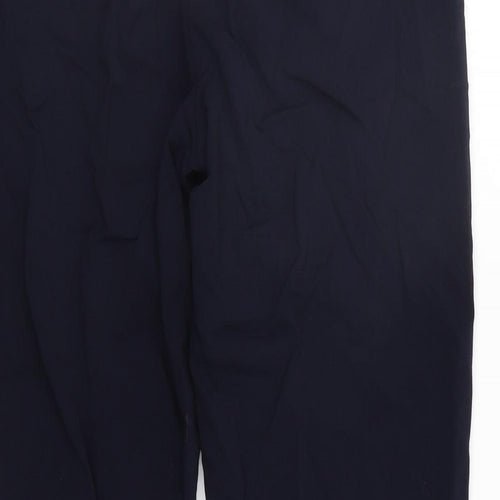 Marks and Spencer Womens Blue Houndstooth  Trousers  Size 8 L23 in