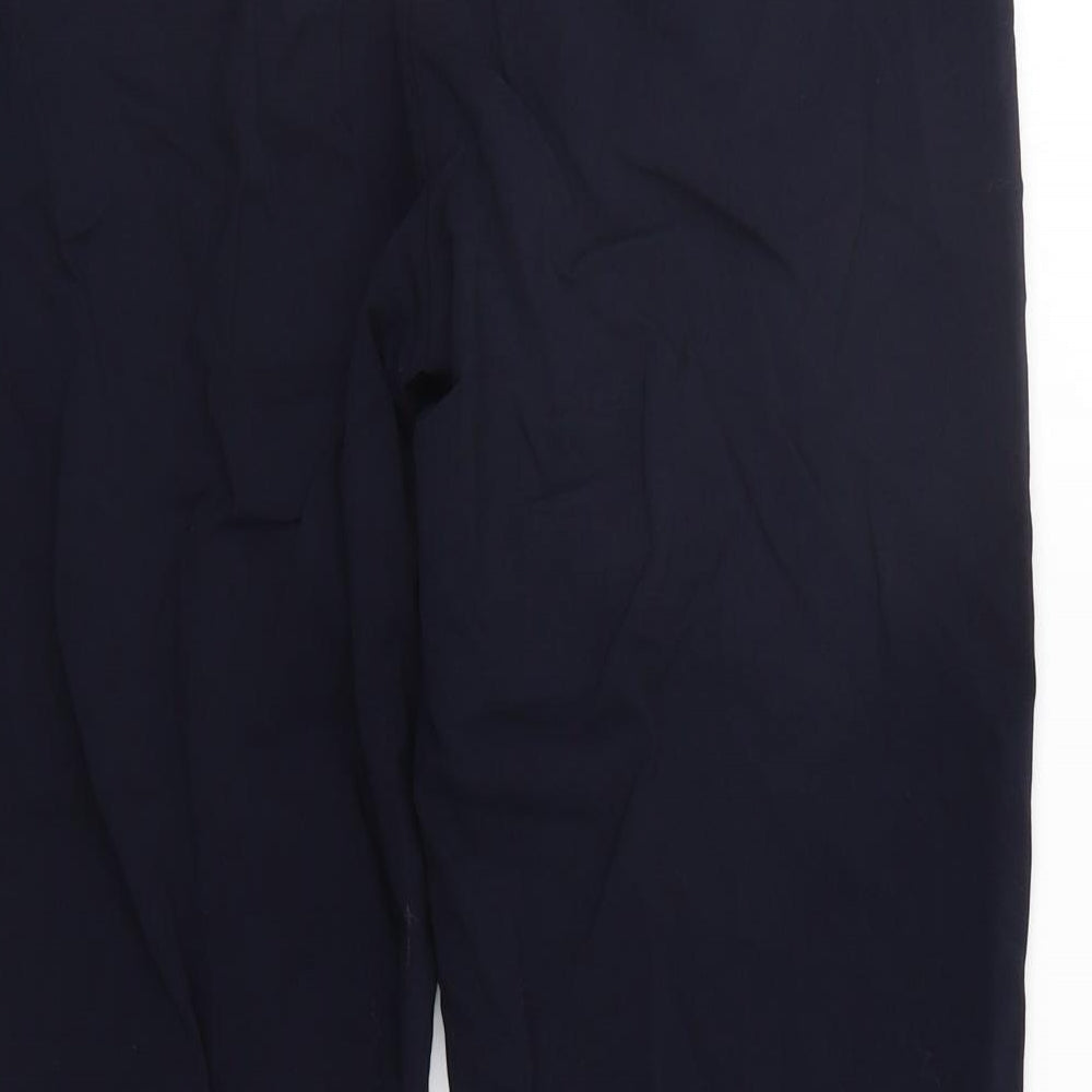 Marks and Spencer Womens Blue Houndstooth  Trousers  Size 8 L23 in