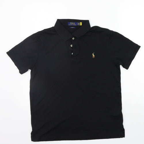 Ralph Lauren Mens Black    Polo Size L