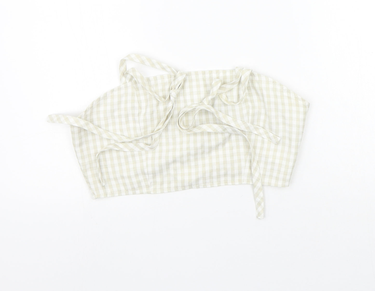 Missguided Womens Beige Check  Basic Tank Size 6