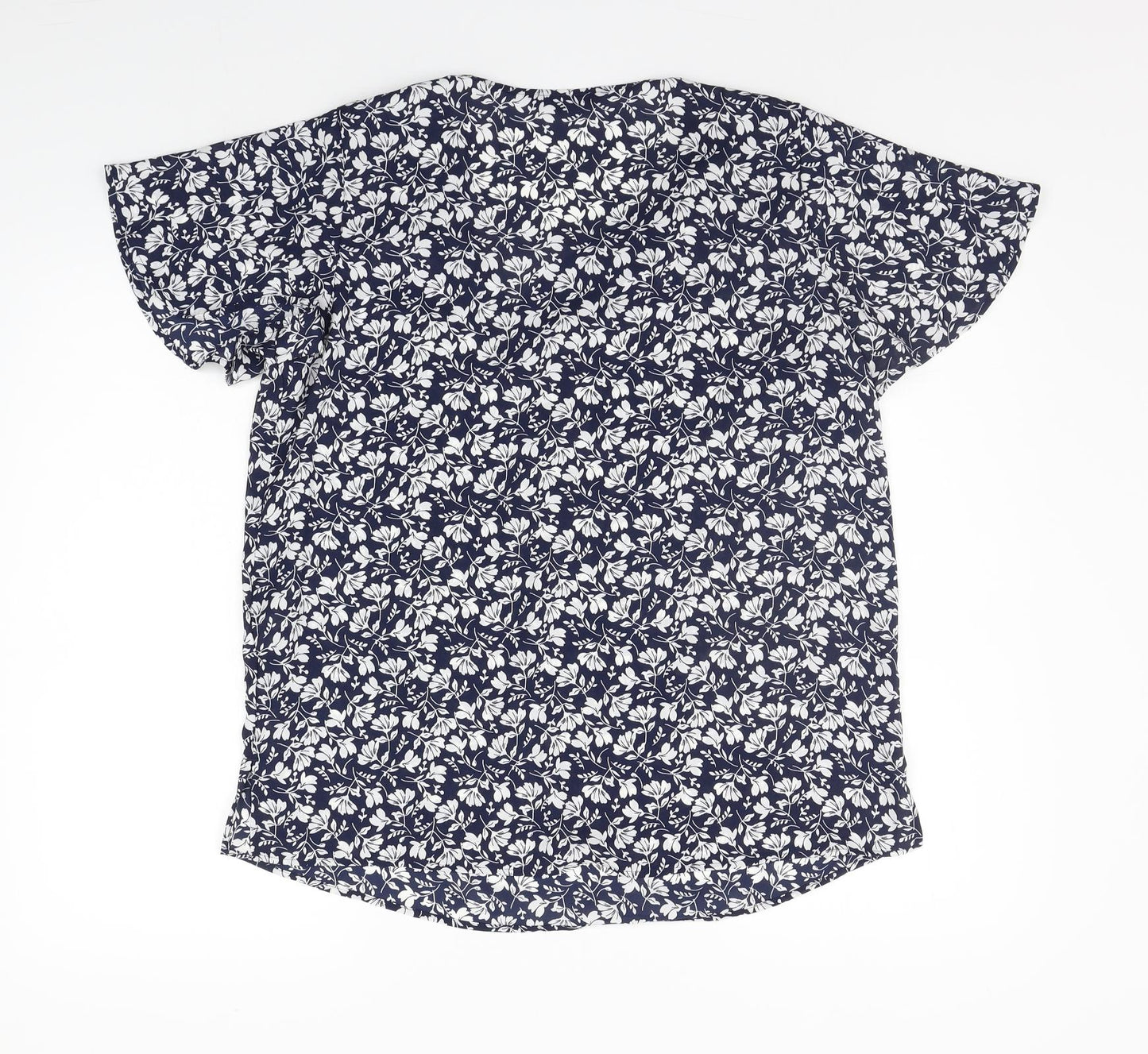 Marks and Spencer Womens Black Geometric  Basic Blouse Size 12