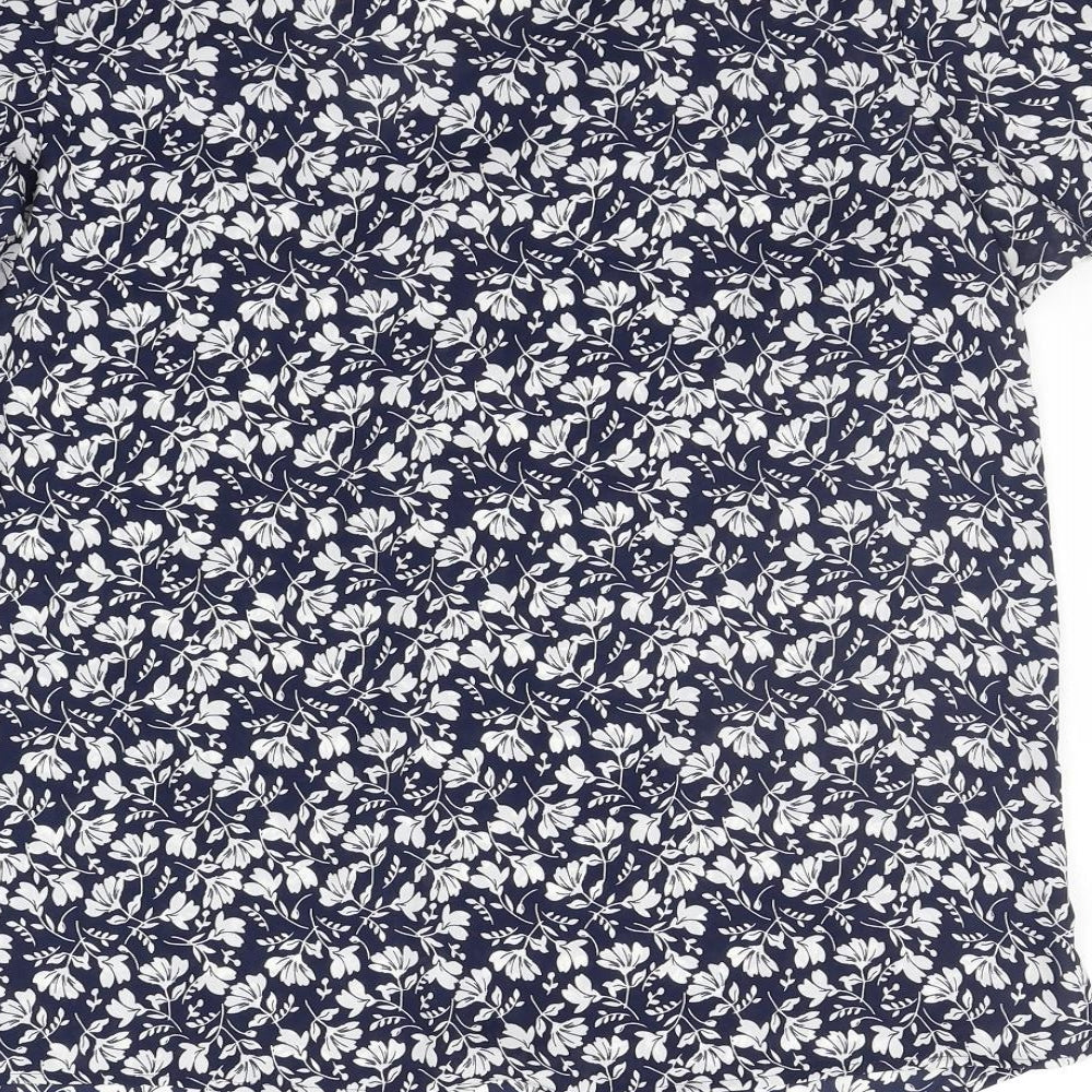 Marks and Spencer Womens Black Geometric  Basic Blouse Size 12