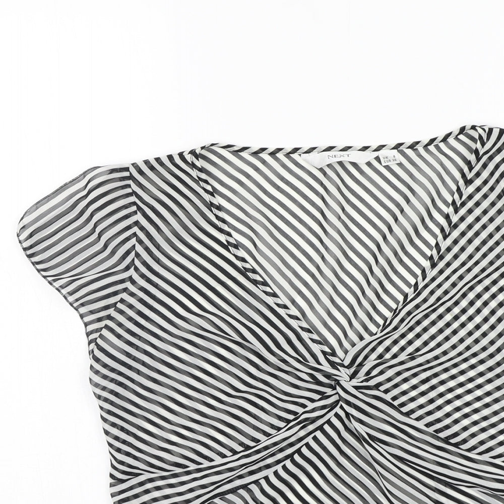 NEXT Womens Black Polka Dot  Basic Blouse Size 8