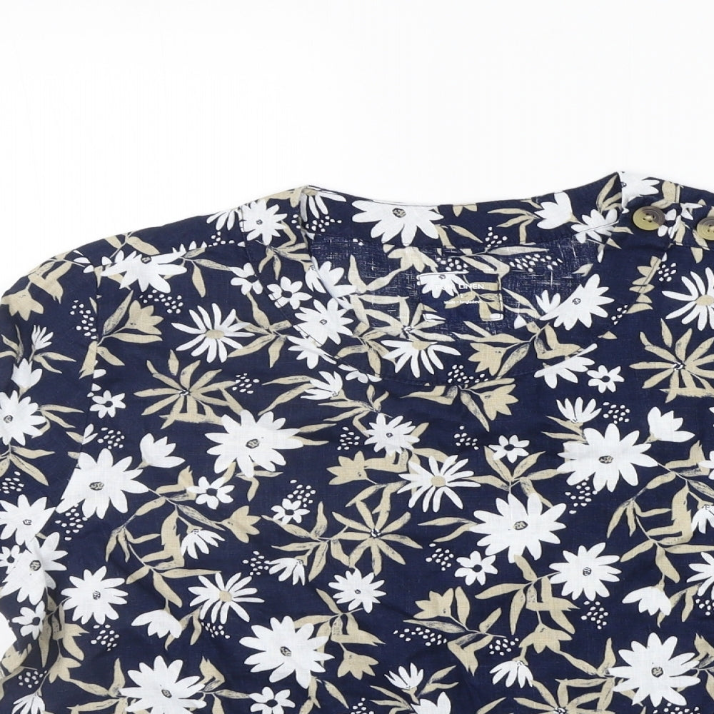 Marks and Spencer Womens Blue Floral  Basic Blouse Size 12