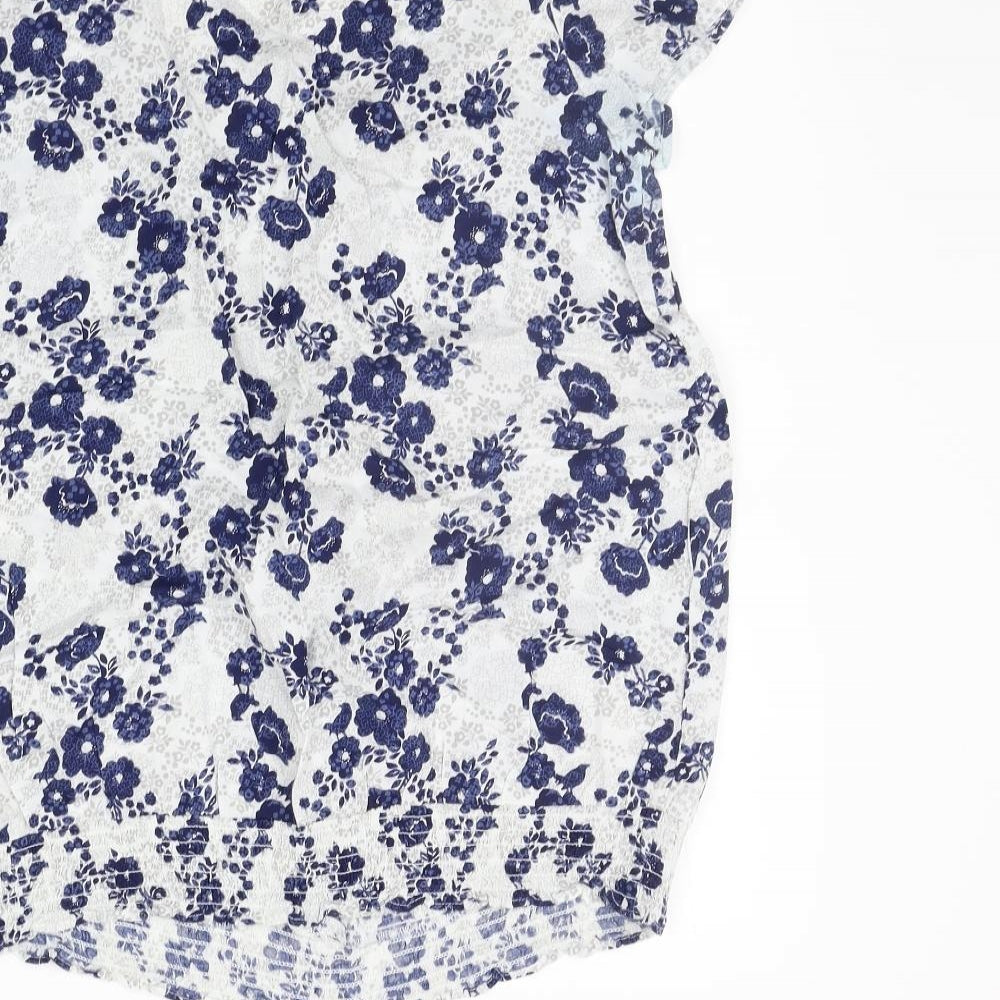 NEXT Womens Grey Floral  Basic T-Shirt Size 12