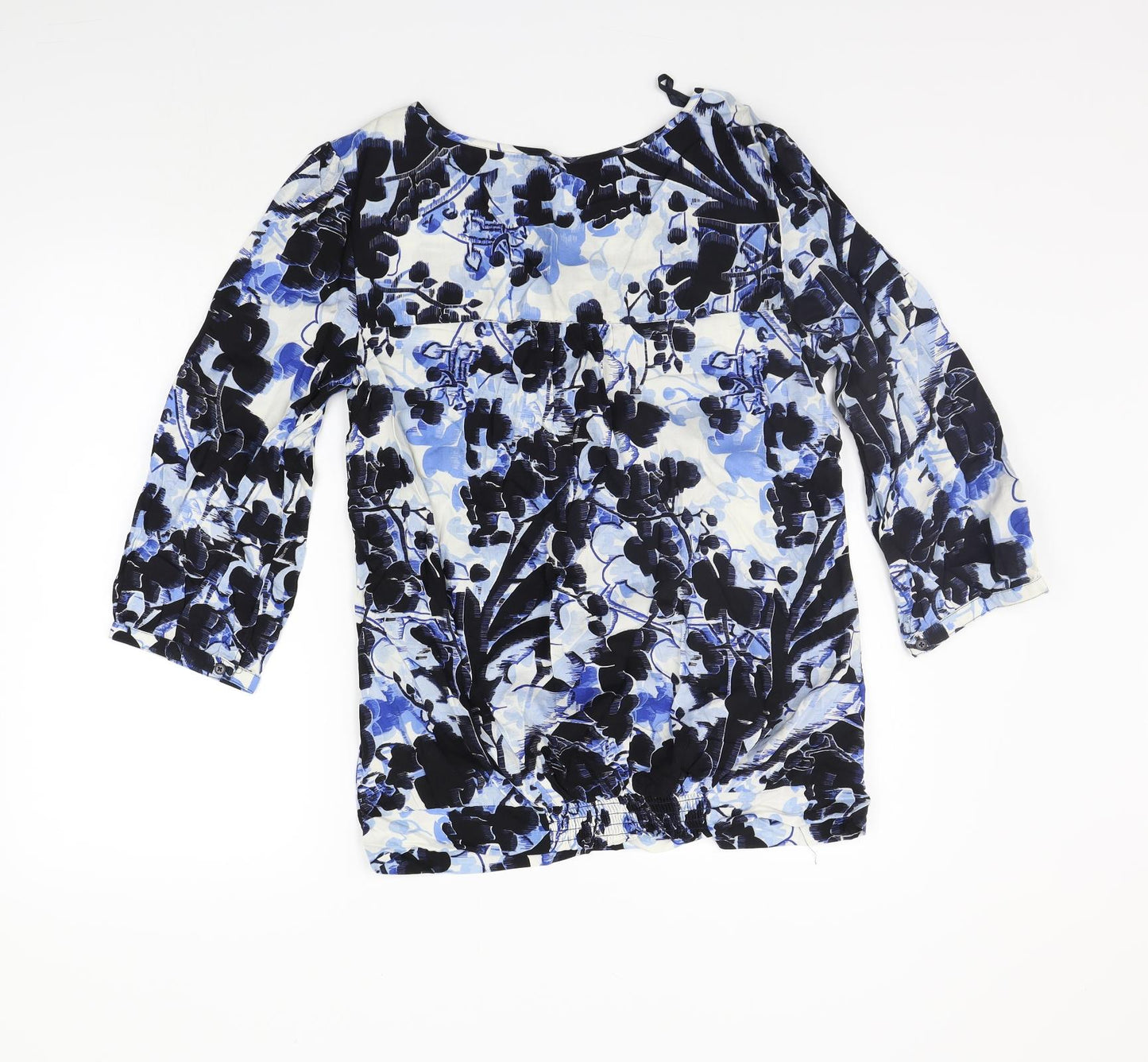 NEXT Womens Blue Floral  Basic Blouse Size 12