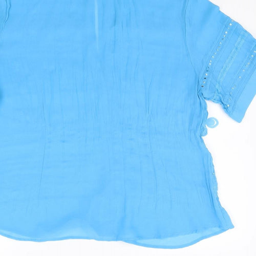 antonino philosophy Womens Blue   Basic Button-Up Size 18  - SEQUIN