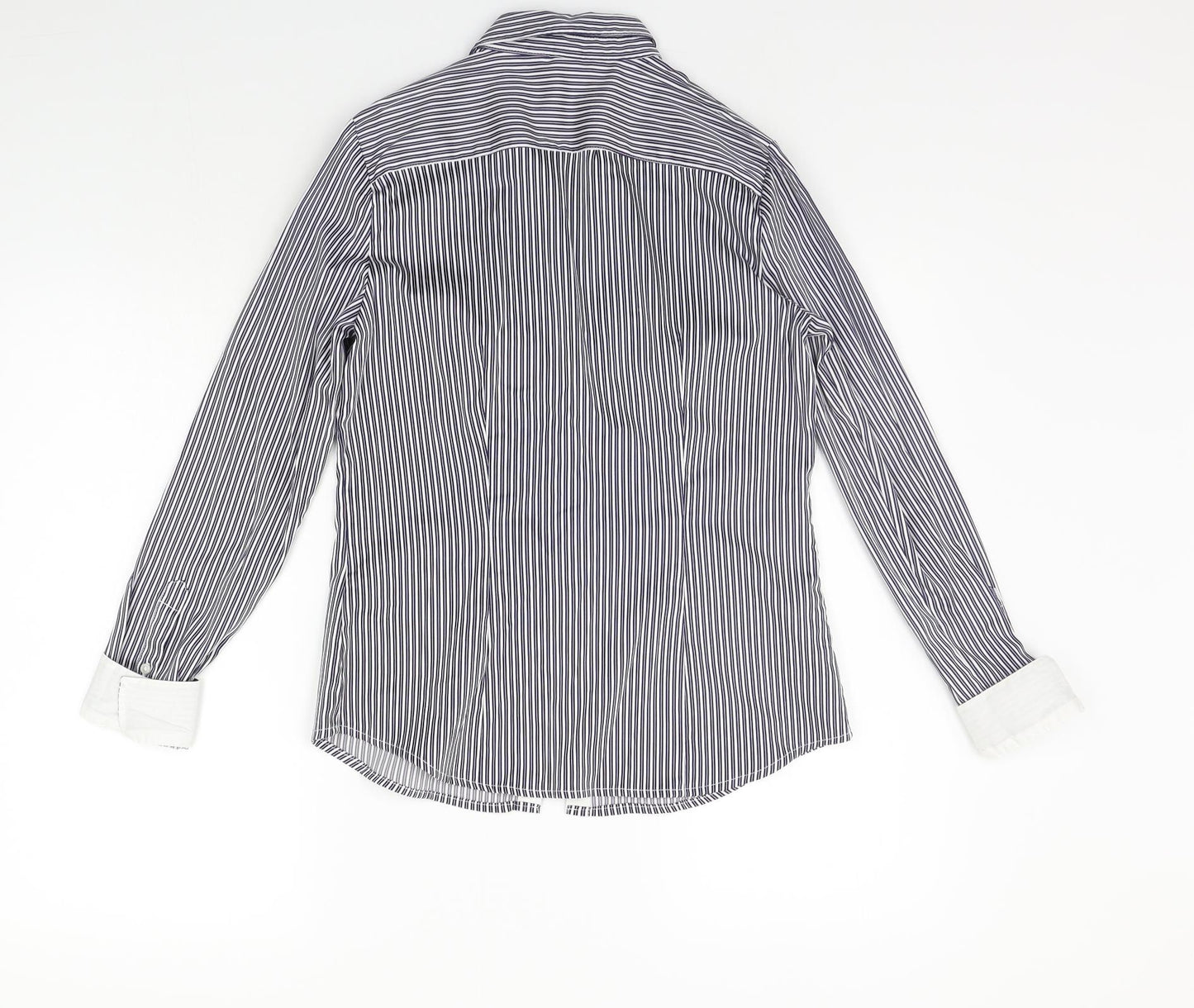 H&M Womens Grey Polka Dot  Basic Button-Up Size 8