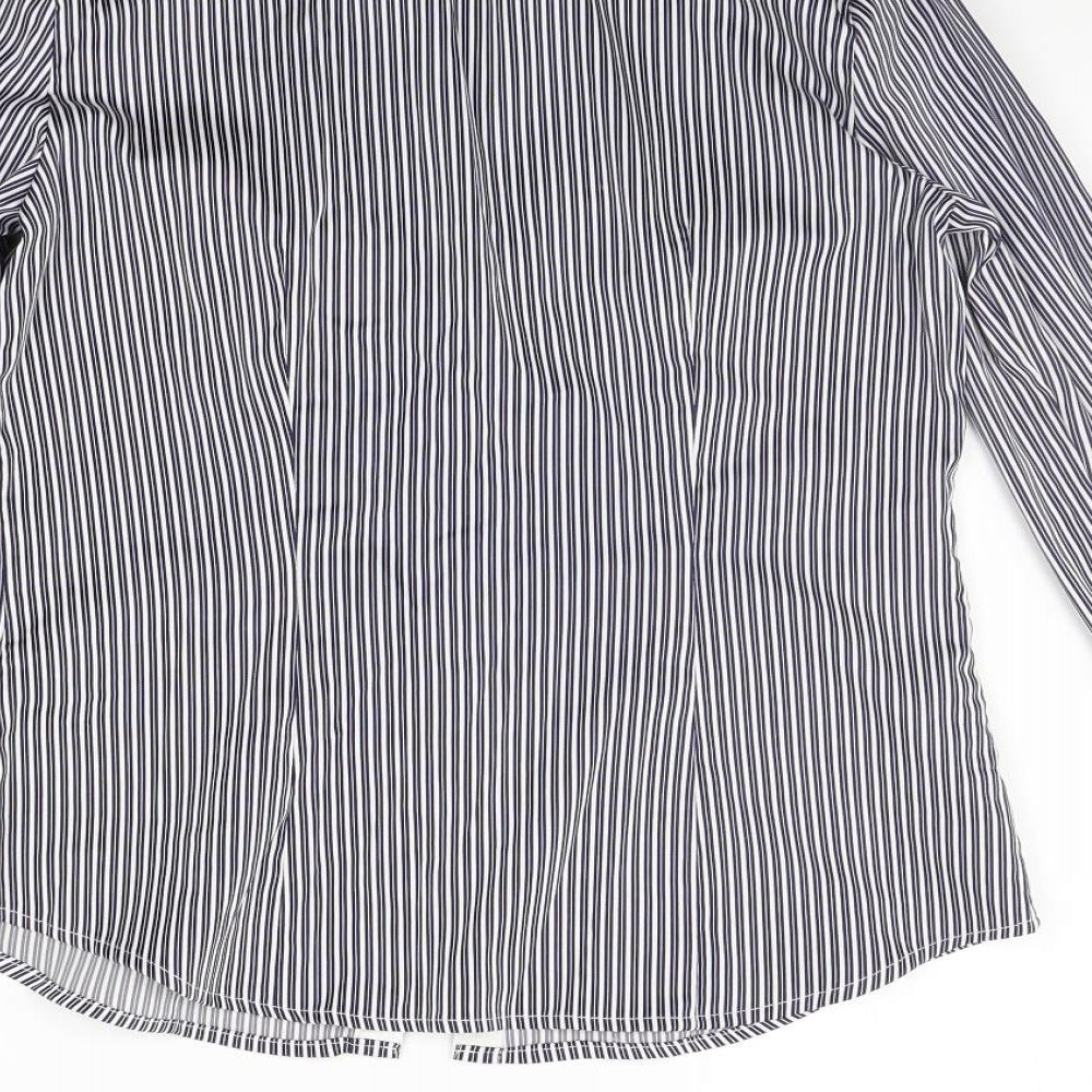 H&M Womens Grey Polka Dot  Basic Button-Up Size 8