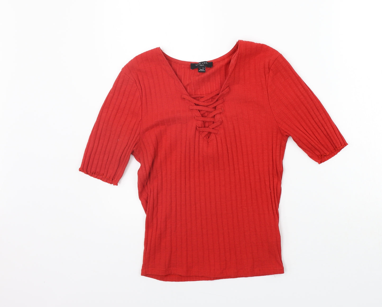 New Look Womens Red   Basic T-Shirt Size 12  - tall