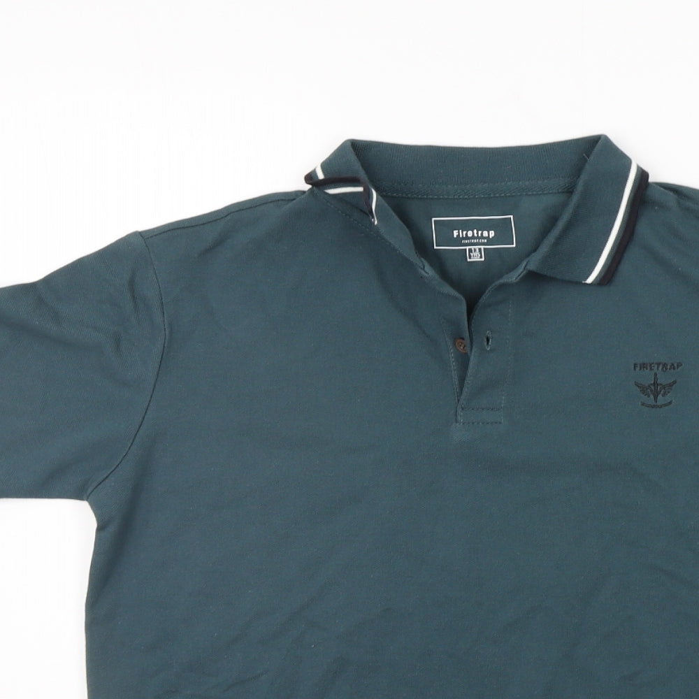 Firetrap Boys Green   Basic Polo Size 13 Years