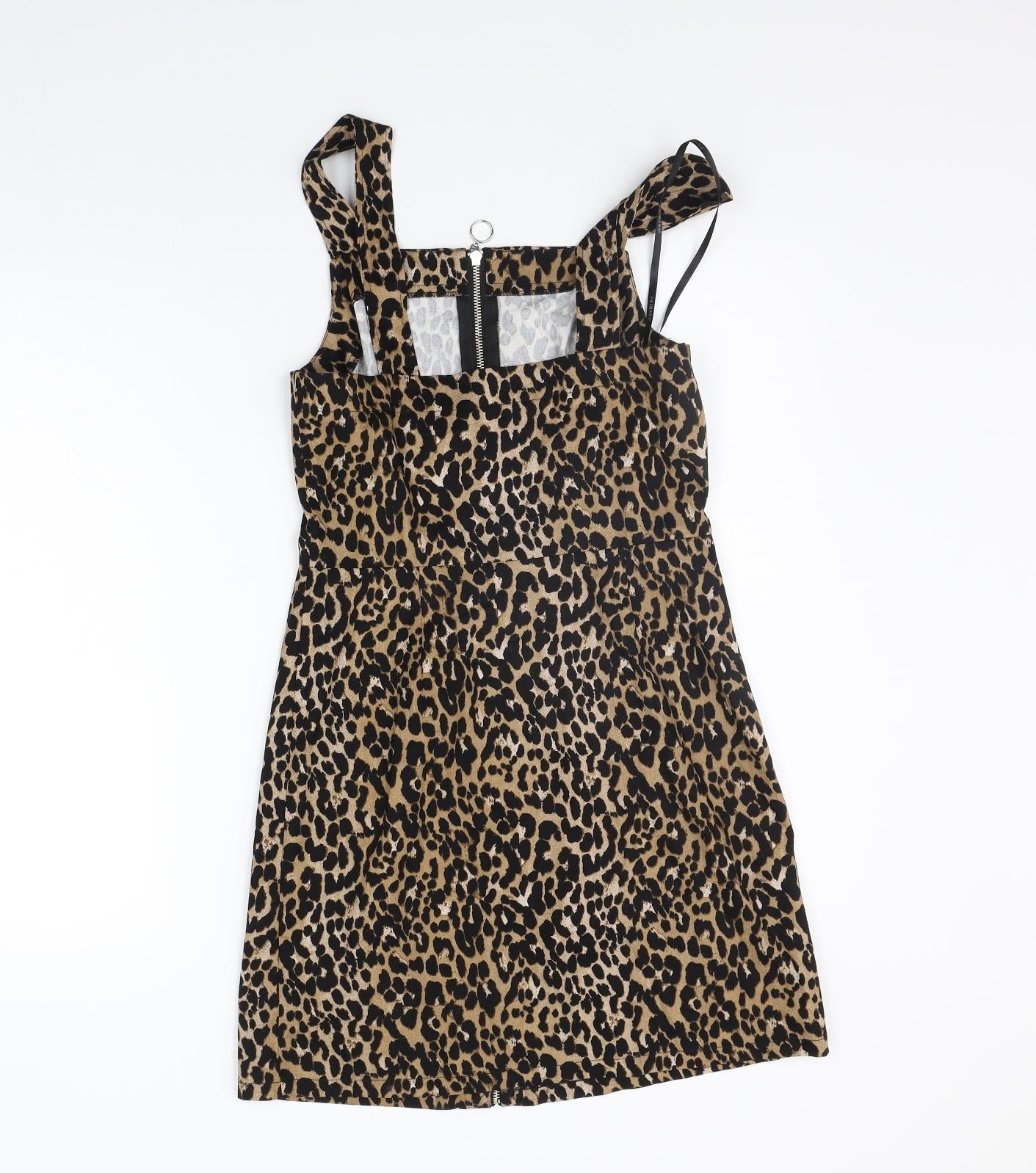 Primark Womens Beige Animal Print  A-Line  Size 10